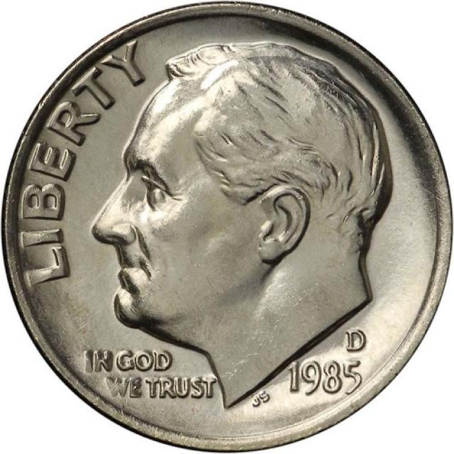 Монета Roosevelt Dime, 1 дайм 1985, США, США