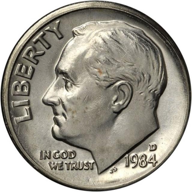 Монета Roosevelt Dime, 1 дайм 1984, США, США