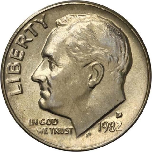 Монета Roosevelt Dime, 1 дайм 1982, США, США