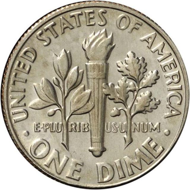 Монета Roosevelt Dime, 1 дайм 1980, США, США