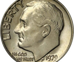 Монета Roosevelt Dime, 1 дайм 1979, США, США
