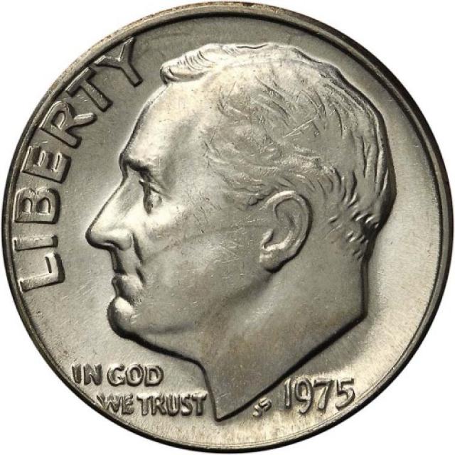 Монета Roosevelt Dime, 1 дайм 1975, США, США