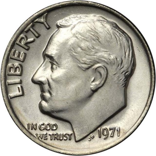 Монета Roosevelt Dime, 1 дайм 1971, США, США