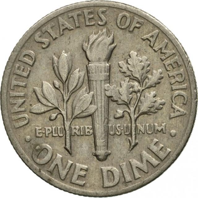 Монета Roosevelt Dime, 1 дайм 1970, США, США