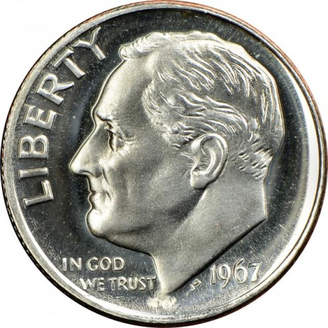 Монета Roosevelt Dime, 1 дайм 1967, США, США