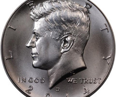 Монета Кеннеді Півдолара, ½ долара 2014, США, США