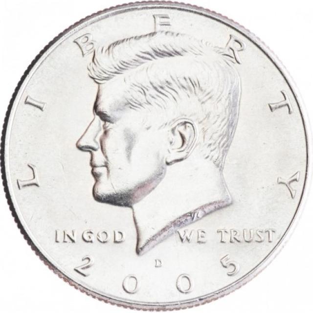 Монета Кеннеді Півдолара, ½ долара 2005, США, США