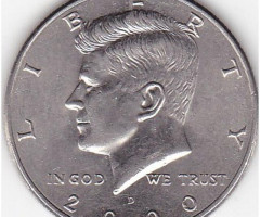 Монета Кеннеді Півдолара, ½ долара 2000, США, США