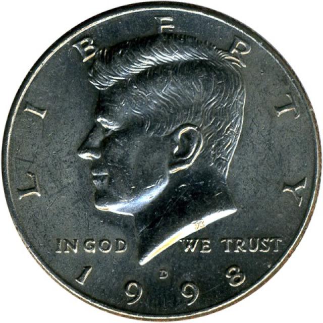 Монета Кеннеді Півдолара, ½ долара 1998, США, США