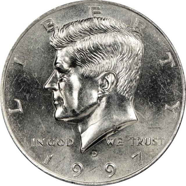 Монета Кеннеді Півдолара, ½ долара 1997, США, США