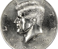 Монета Кеннеді Півдолара, ½ долара 1997, США, США