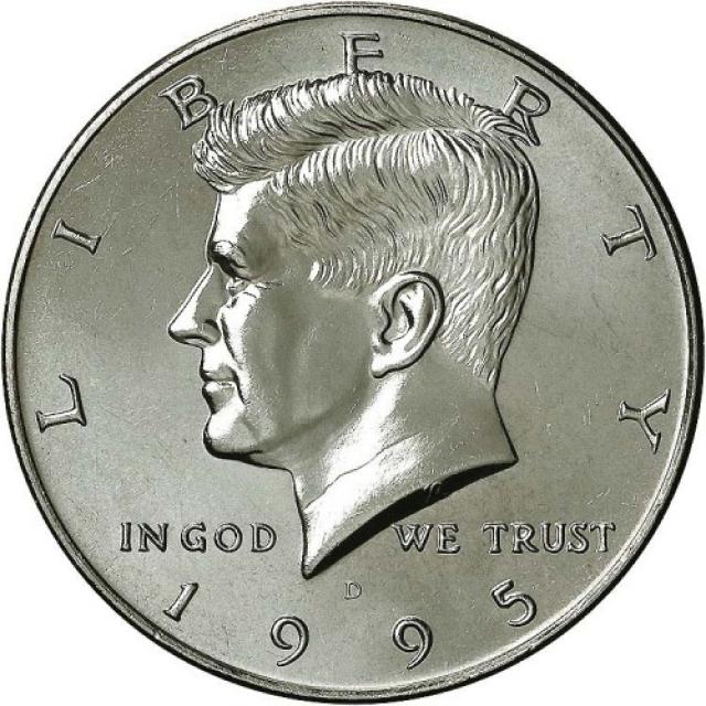 Монета Кеннеді Півдолара, ½ долара 1995, США, США