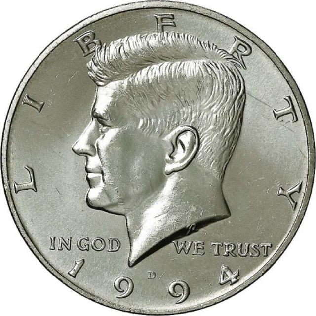 Монета Кеннеді Півдолара, ½ долара 1994, США, США