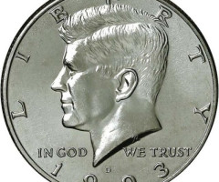 Монета Кеннеді Півдолара, ½ долара 1993, США, США