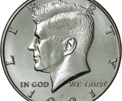 Монета Кеннеді Півдолара, ½ долара 1991, США, США