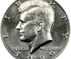 Монета Кеннеді Півдолара, ½ долара 1989, США, США
