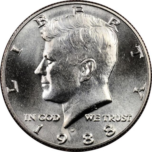 Монета Кеннеді Півдолара, ½ долара 1988, США, США