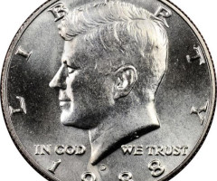 Монета Кеннеді Півдолара, ½ долара 1988, США, США