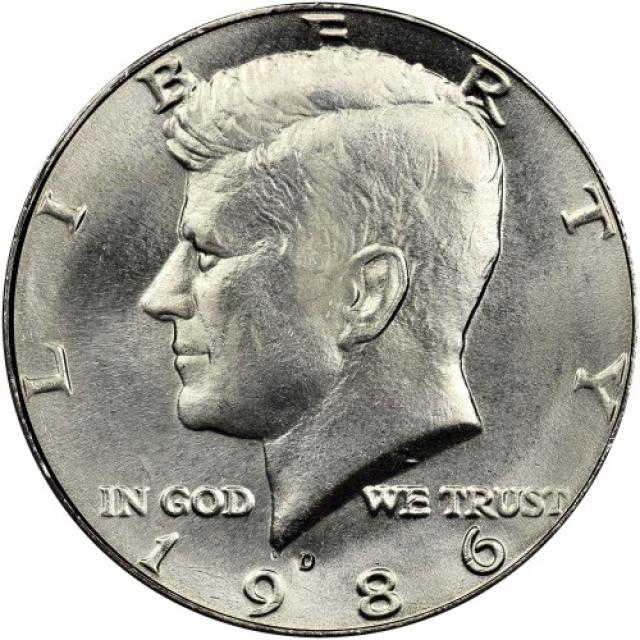Монета Кеннеді Півдолара, ½ долара 1986, США, США