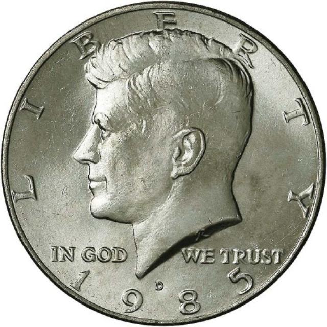 Монета Кеннеді Півдолара, ½ долара 1985, США, США