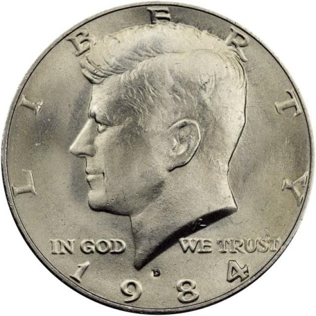 Монета Кеннеді Півдолара, ½ долара 1984, США, США