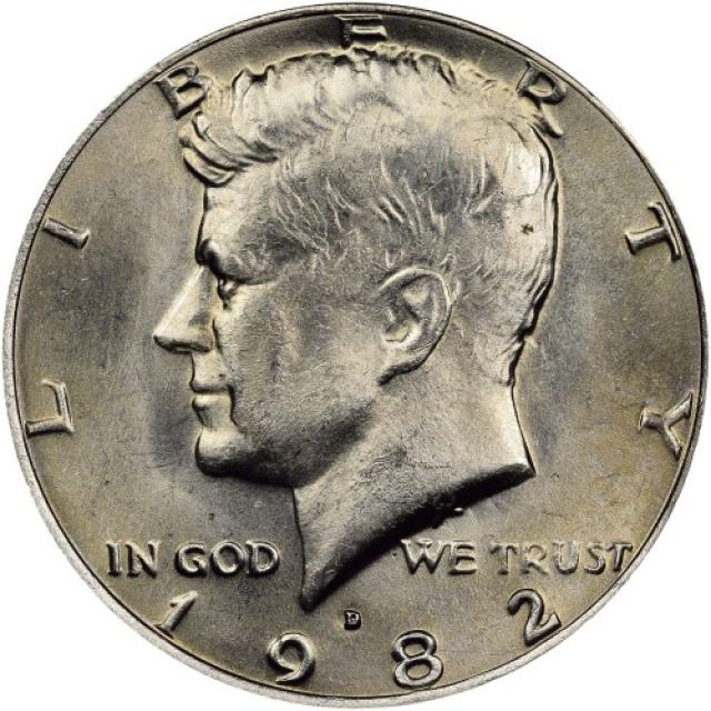 Монета Кеннеді Півдолара, ½ долара 1982, США, США