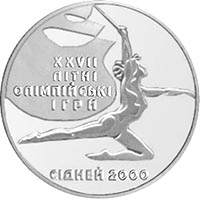 Монета Художня гімнастика, 2 гривні 2000, Україна, Спорт