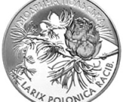 Монета Модрина польська, 10 гривень 2001, Україна, Флора і фауна