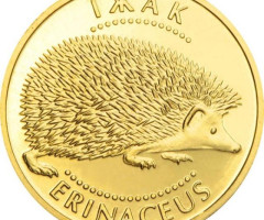 Монета Їжак, 2 гривні 2006, Україна, Найменша золота монета