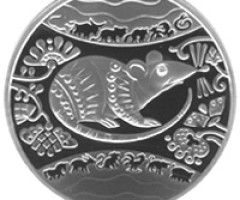 Монета Рік пацюка, 5 гривень 2008, Україна, Східний календар