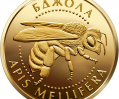 Монета Бджола, 2 гривні 2010, Україна, Найменша золота монета
