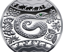 Монета Рік змії, 5 гривень 2012, Україна, Східний календар