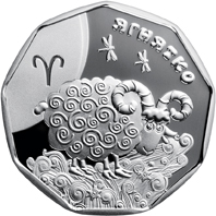 Монета Ягнятко, 2 гривні 2014, Україна, Дитячий Зодіак