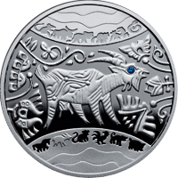 Монета Рік Кози, 5 гривень 2014, Україна, Східний календар