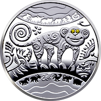 Монета Рік Мавпи, 5 гривень 2015, Україна, Східний календар