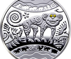 Монета Рік Мавпи, 5 гривень 2015, Україна, Східний календар