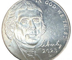 Монета Jefferson Nickel, 5 центів 2023, США, США
