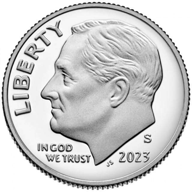 Монета Roosevelt Dime, 1 дайм 2023, США, США