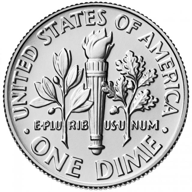 Монета Roosevelt Dime, 1 дайм 2024, США, США