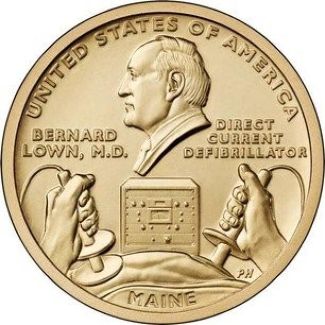 Монета Дефібрилятор постійного струму, 1 долар 2024, США, Американські інновації