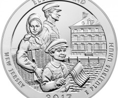 Монета Національний монумент острова Елліс, ¼ долара 2017, США, Прекрасна Америка Квотери