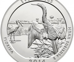 Монета Національний парк Еверглейдс, ¼ долара 2014, США, Прекрасна Америка Квотери
