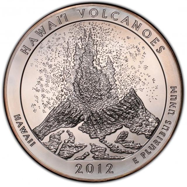 Монета Національний парк Гавайські вулкани, ¼ долара 2012, США, Прекрасна Америка Квотери