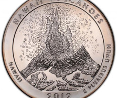 Монета Національний парк Гавайські вулкани, ¼ долара 2012, США, Прекрасна Америка Квотери