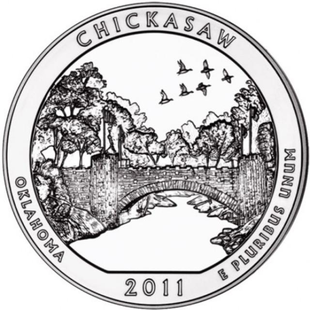Монета Рекреаційна зона Чікасо, ¼ долара 2011, США, Прекрасна Америка Квотери