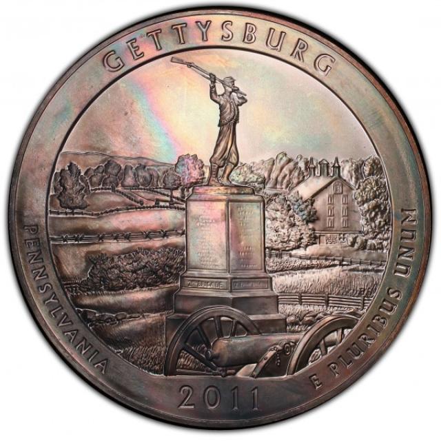 Монета Національний парк Геттисберг, ¼ долара 2011, США, Прекрасна Америка Квотери