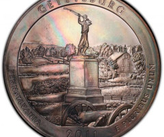 Монета Національний парк Геттисберг, ¼ долара 2011, США, Прекрасна Америка Квотери