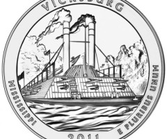 Монета Національний парк Виксбург, ¼ долара 2011, США, Прекрасна Америка Квотери