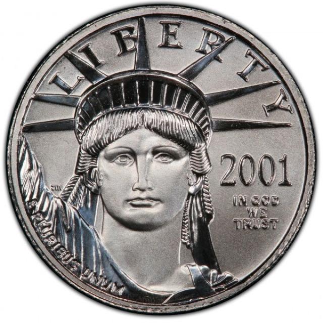 Монета Американський Платиновий орел, 10 доларів 2001, США, США