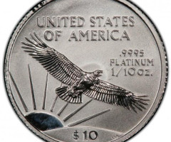 Монета Американський Платиновий орел, 10 доларів 2001, США, США
